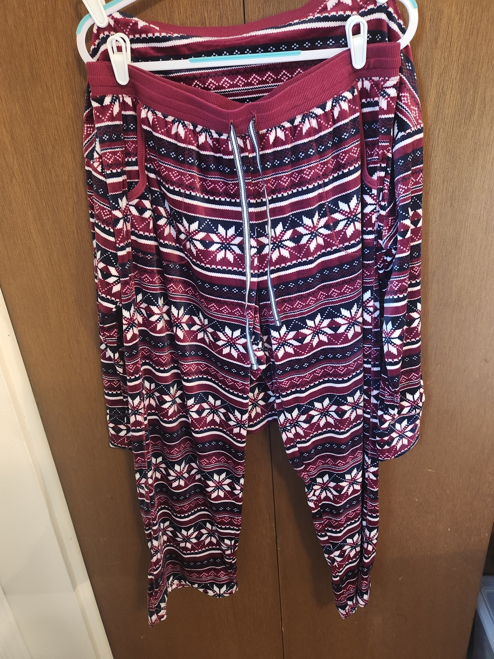 Nautica Burgundy, Navy & White Pajama Set - Picture 3 of 3